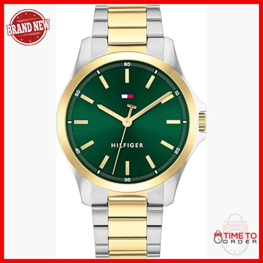 Men's Stainless Steel Quartz Watch, 42mm, Water Resistant, Modern Timepiece